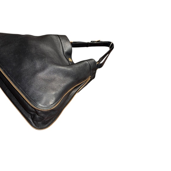 Tory Burch Robinson Black Pebbled Leather Hobo Bag - Picture 6 of 15